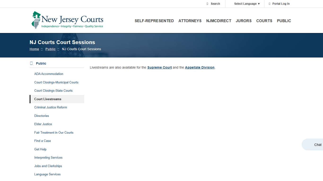 NJ Courts Court Sessions | NJ Courts