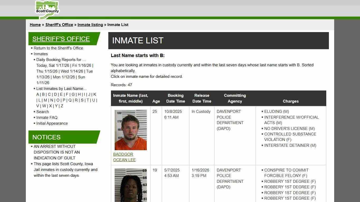 Inmate List