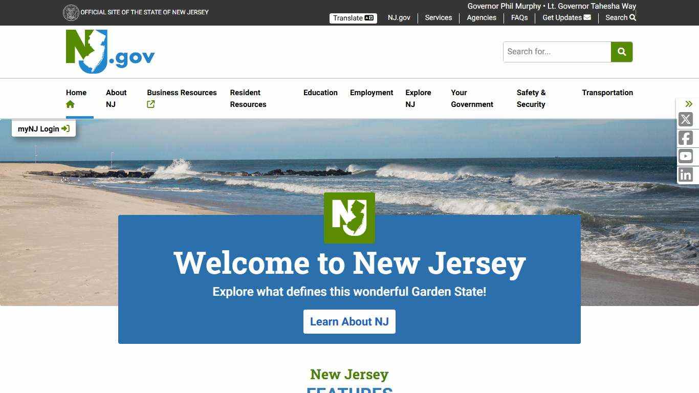 The Official Web Site for The State of New Jersey