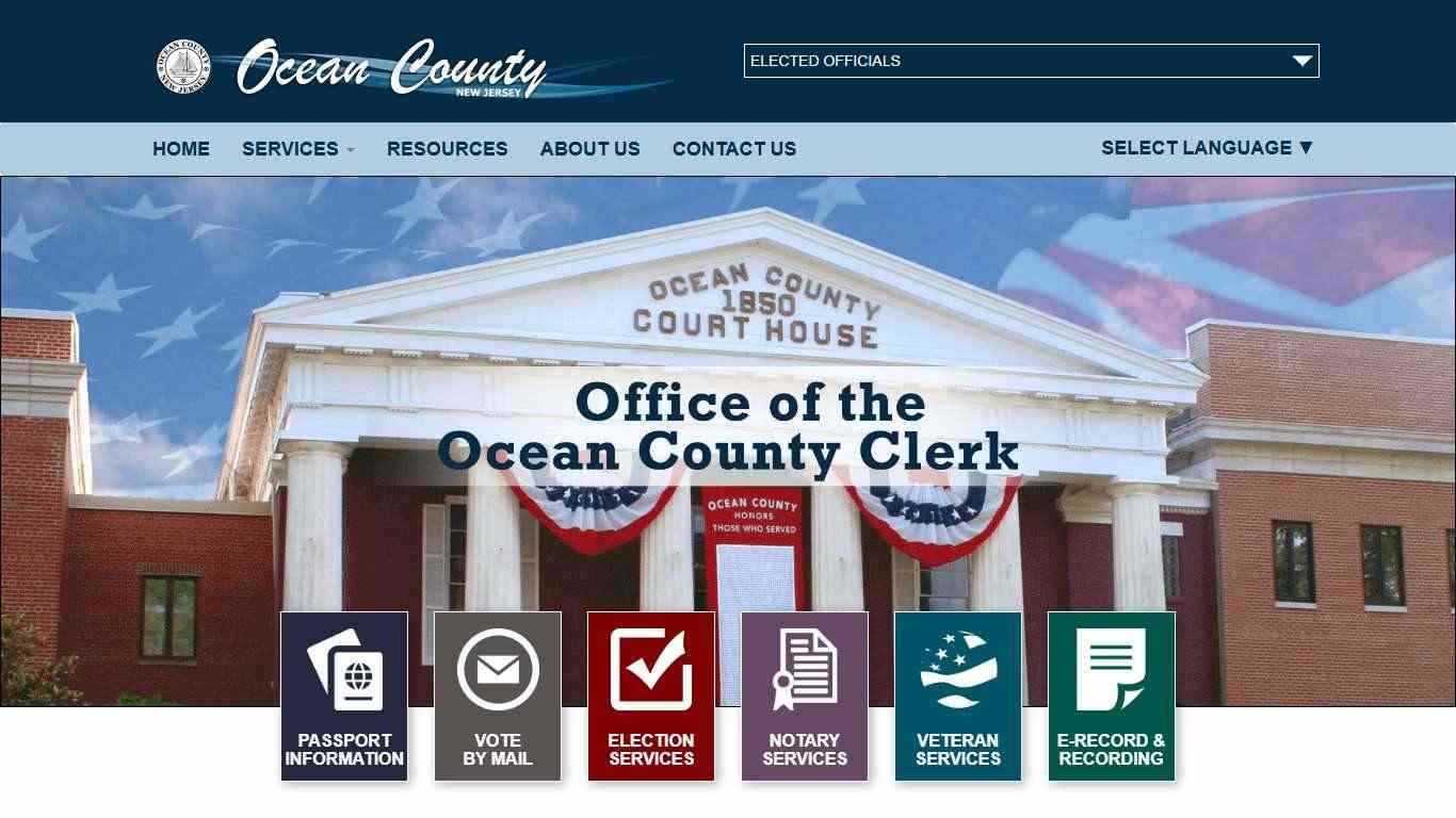 Welcome | Office of the Ocean County Clerk